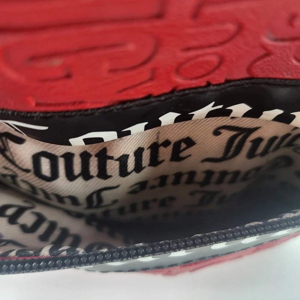 Juicy Couture Red Backpack Ours Zips Say It All‎ Back Pack Travel Bag Purse